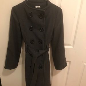 Kate Spade DB Gray Wool Coat double breast